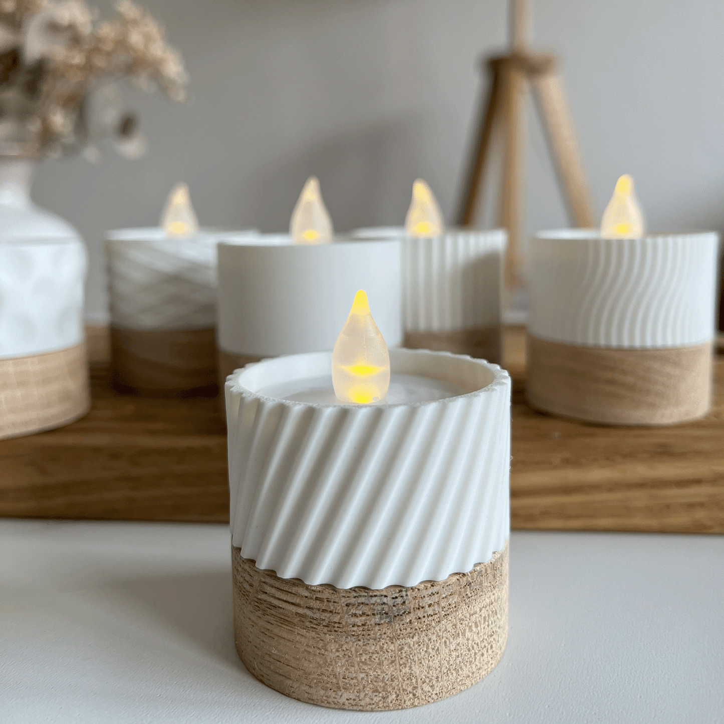 Columina "Curvy" – Design LED-Teelichthalter von der Factory