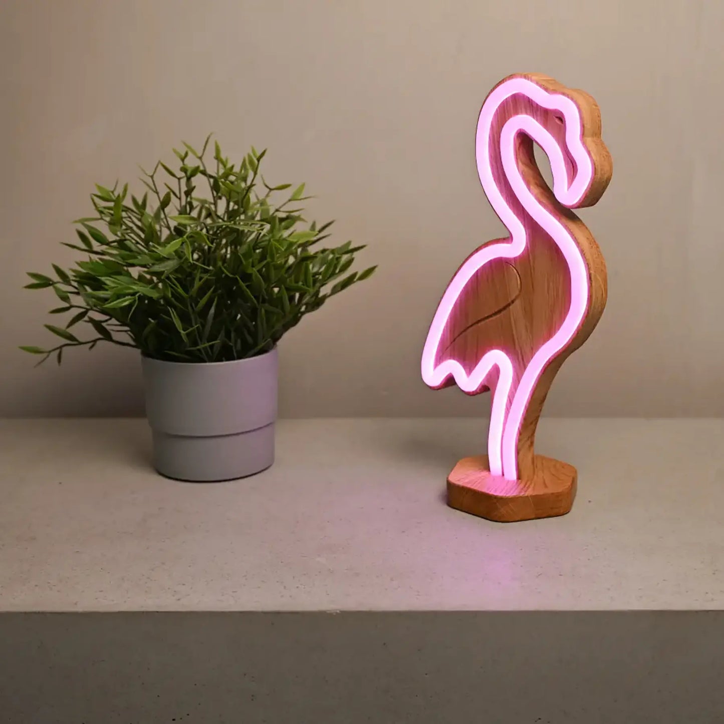 Lignulux DUAL-COLOR Frank the Flamingo – LED Neon Lamp