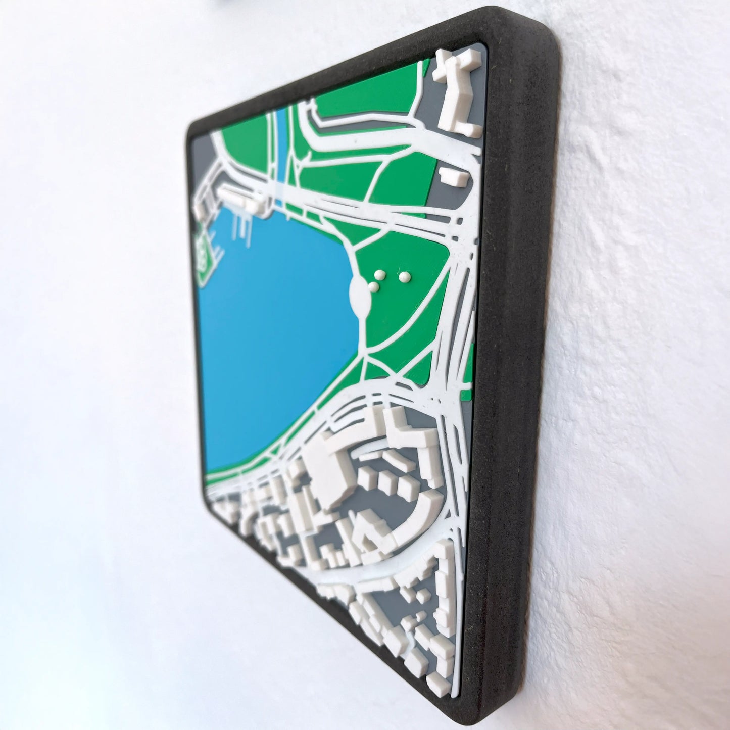 Munster en 3D: Aasee - Maqueta urbana en impresion 3D