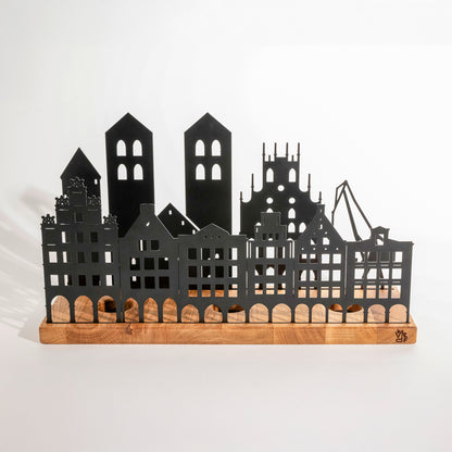 Münster Skyline Teelichthalter - Frontansicht