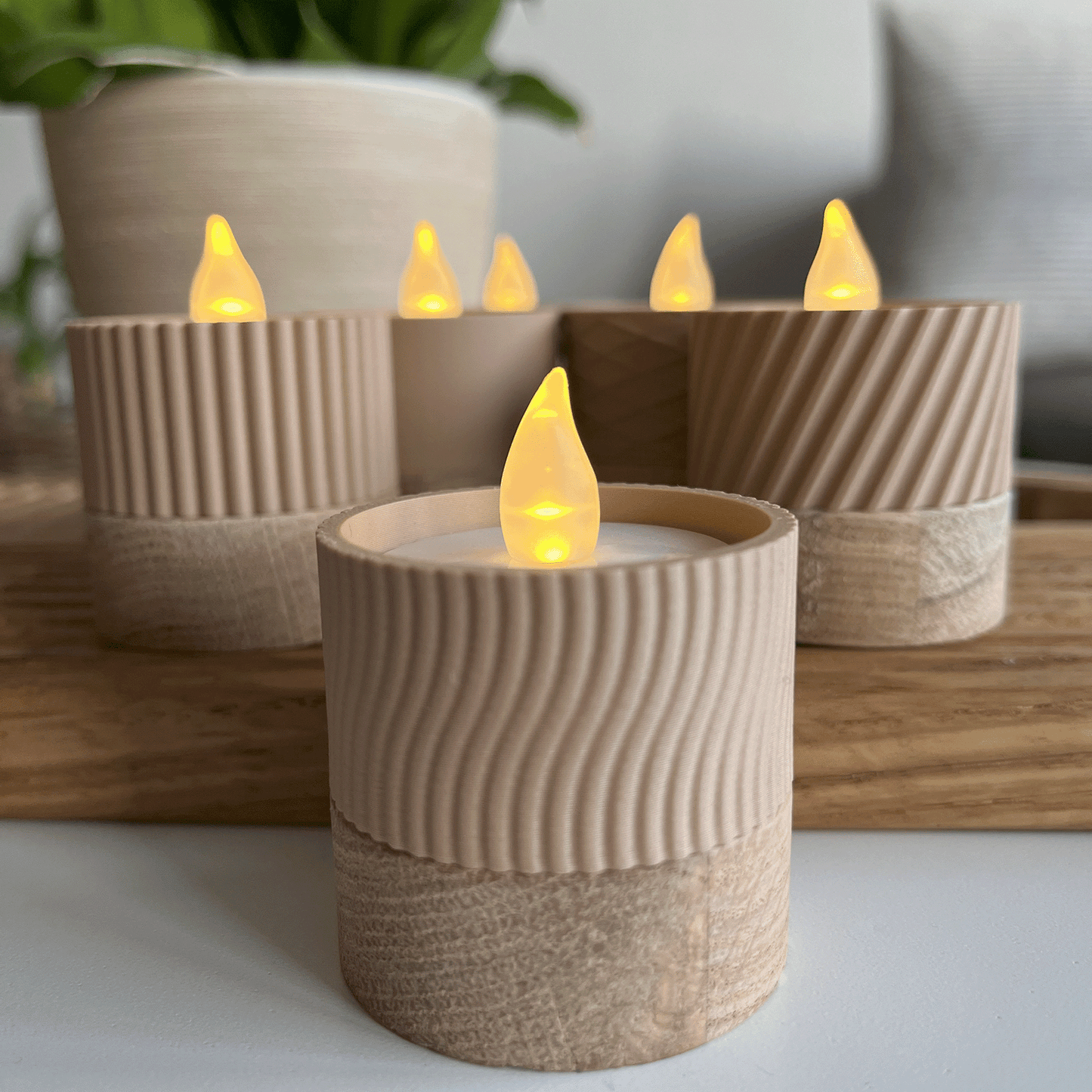 Columina "Wavy"  – Design LED-Teelichthalter von der Factory