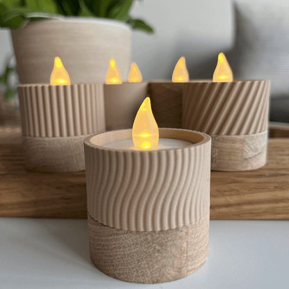 Columina "Wavy"  – Design LED-Teelichthalter von der Factory