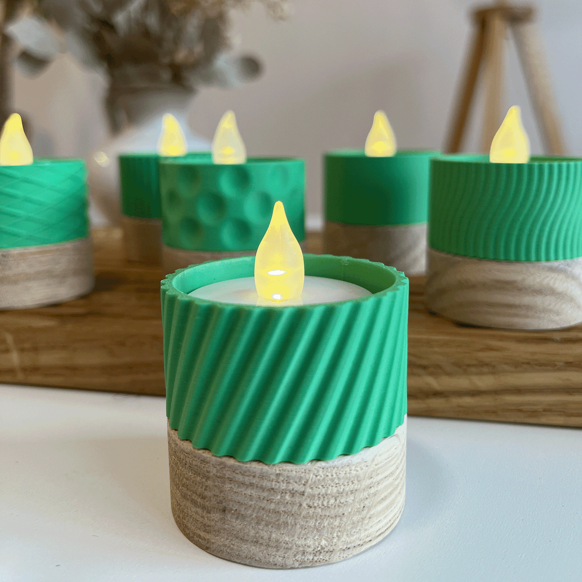 Columina "Curvy"  – Design LED-Teelichthalter von der Factory
