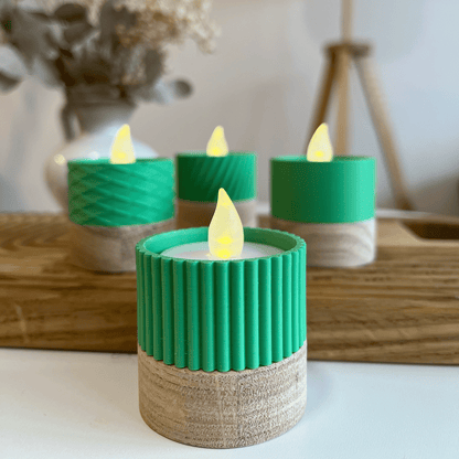 Columina "Riffled"  – Design LED-Teelichthalter von der Factory
