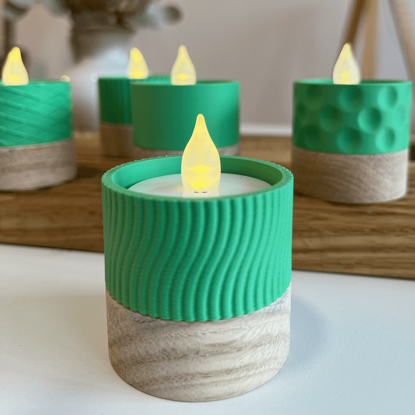 Columina "Wavy"  – Design LED-Teelichthalter von der Factory