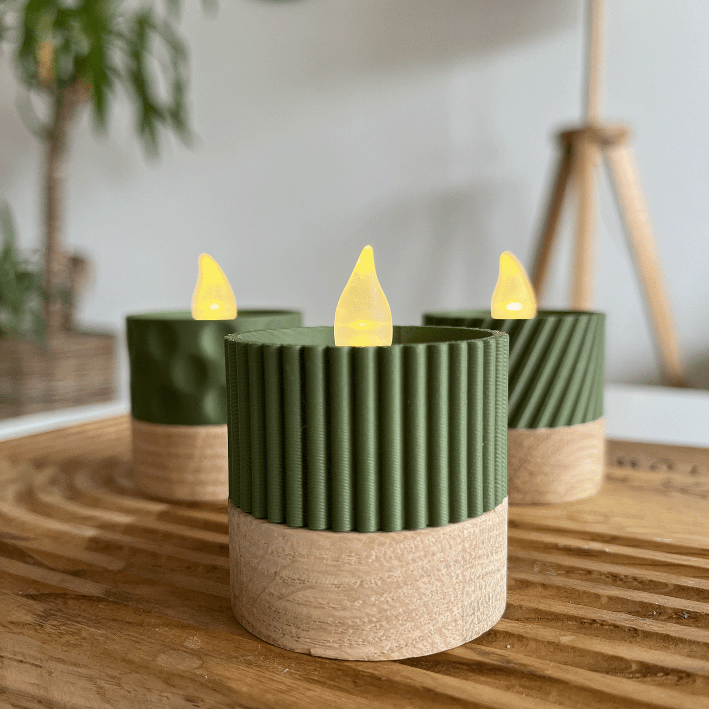 Columina "Riffled"  – Design LED-Teelichthalter von der Factory