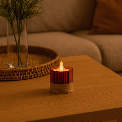 Columina "Riffled"  – Design LED-Teelichthalter von der Factory