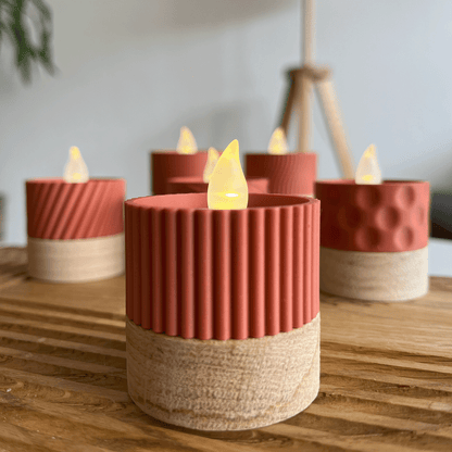 Columina "Riffled"  – Design LED-Teelichthalter von der Factory