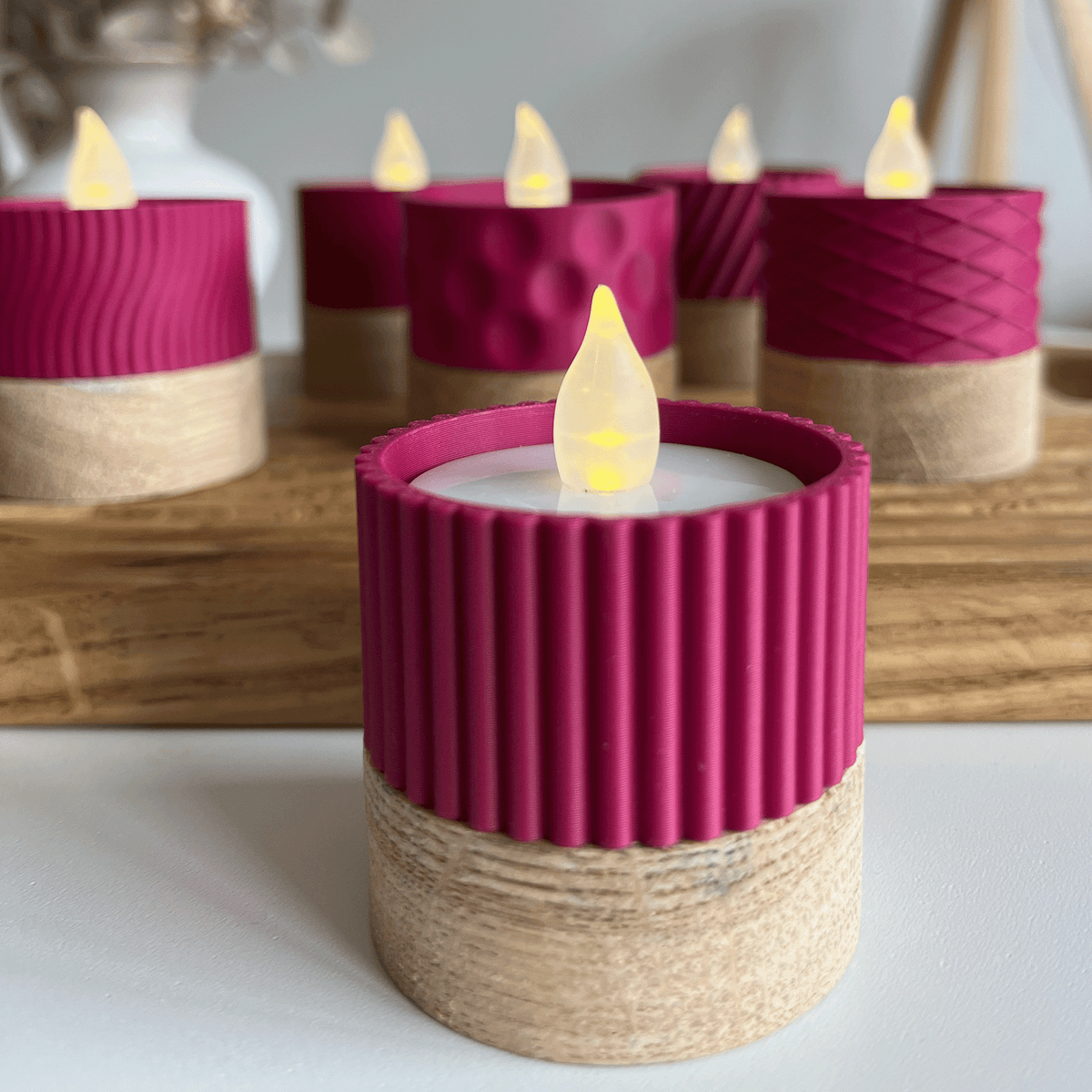 Columina "Riffled"  – Design LED-Teelichthalter von der Factory