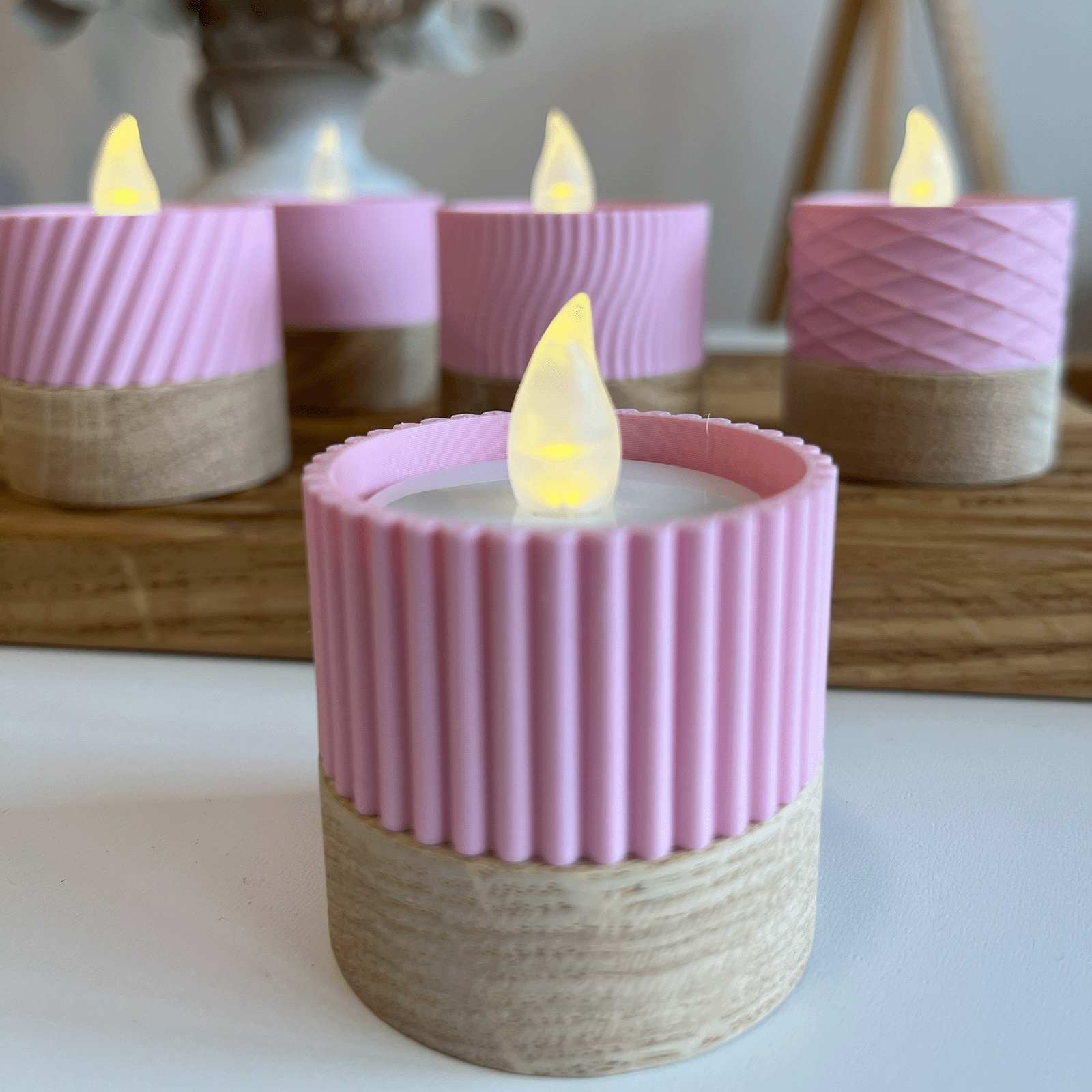 Columina "Riffled"  – Design LED-Teelichthalter von der Factory