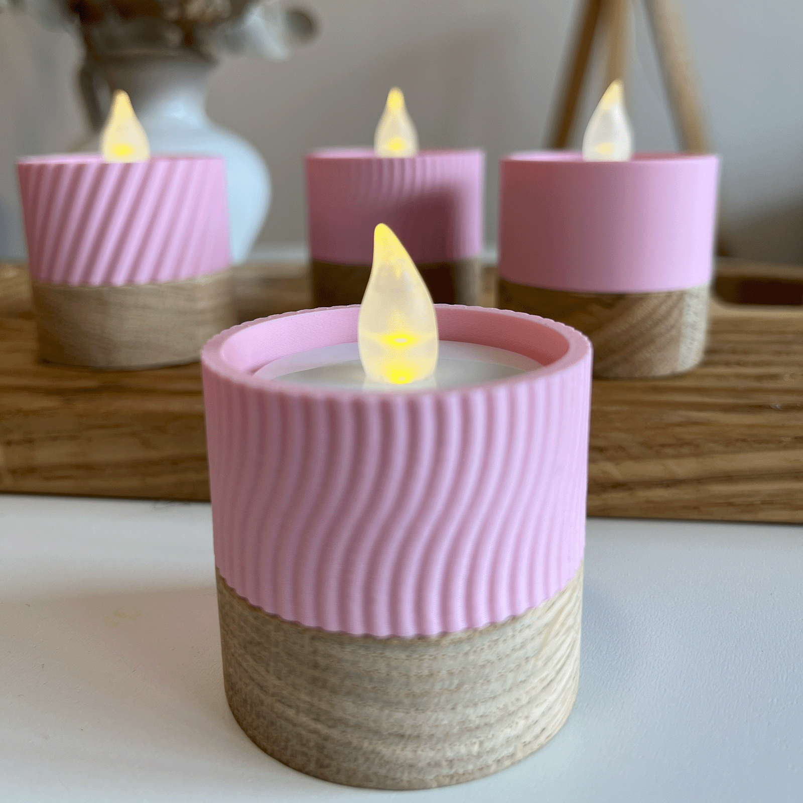 Columina "Wavy"  – Design LED-Teelichthalter von der Factory