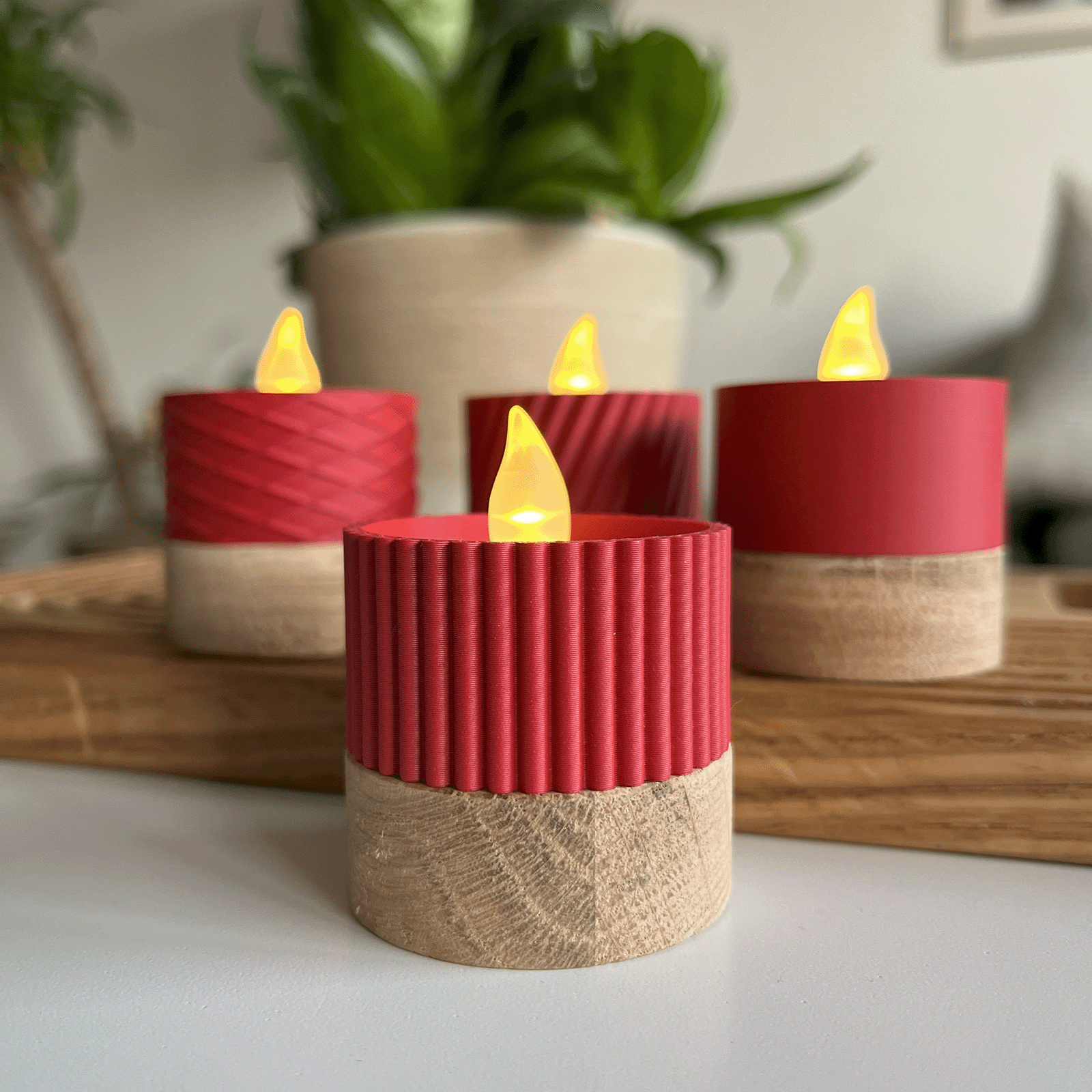Columina "Riffled"  – Design LED-Teelichthalter von der Factory