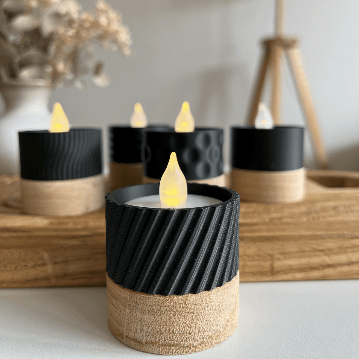 Columina "Curvy"  – Design LED-Teelichthalter von der Factory