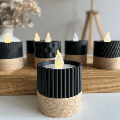 Columina "Riffled"  – Design LED-Teelichthalter von der Factory