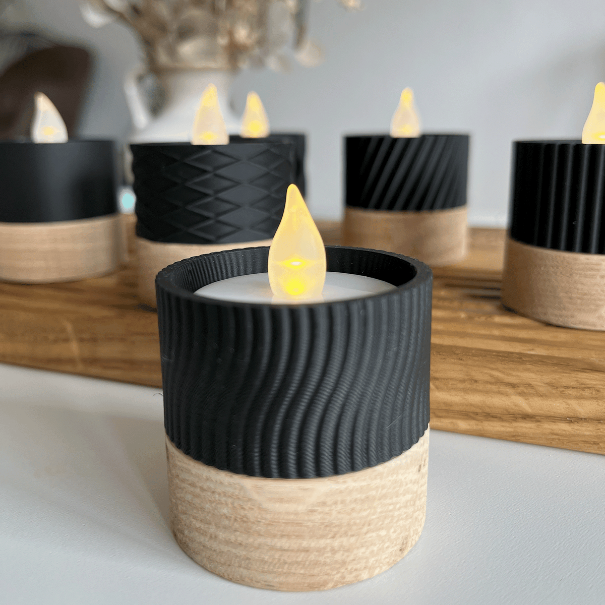Columina "Wavy"  – Design LED-Teelichthalter von der Factory
